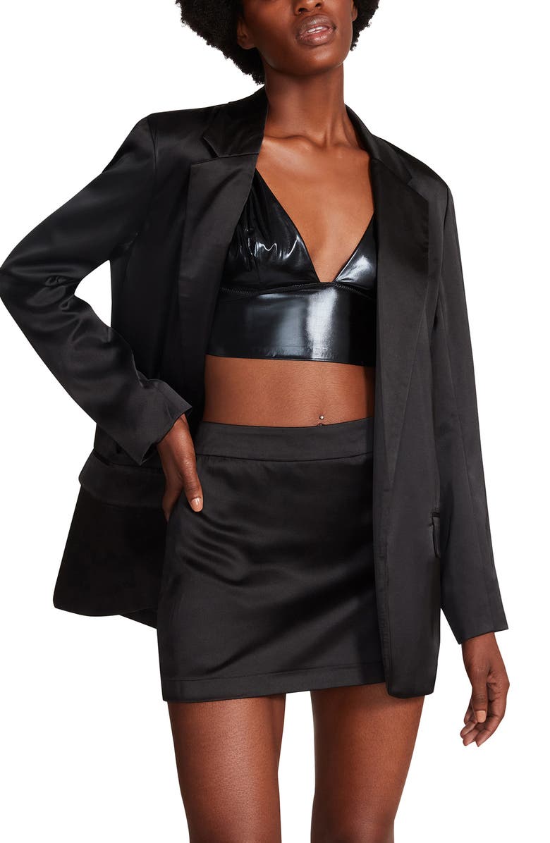 BB Dakota by Steve Madden BB Dakota Smooth Talk Satin Blazer, Alternate, color,