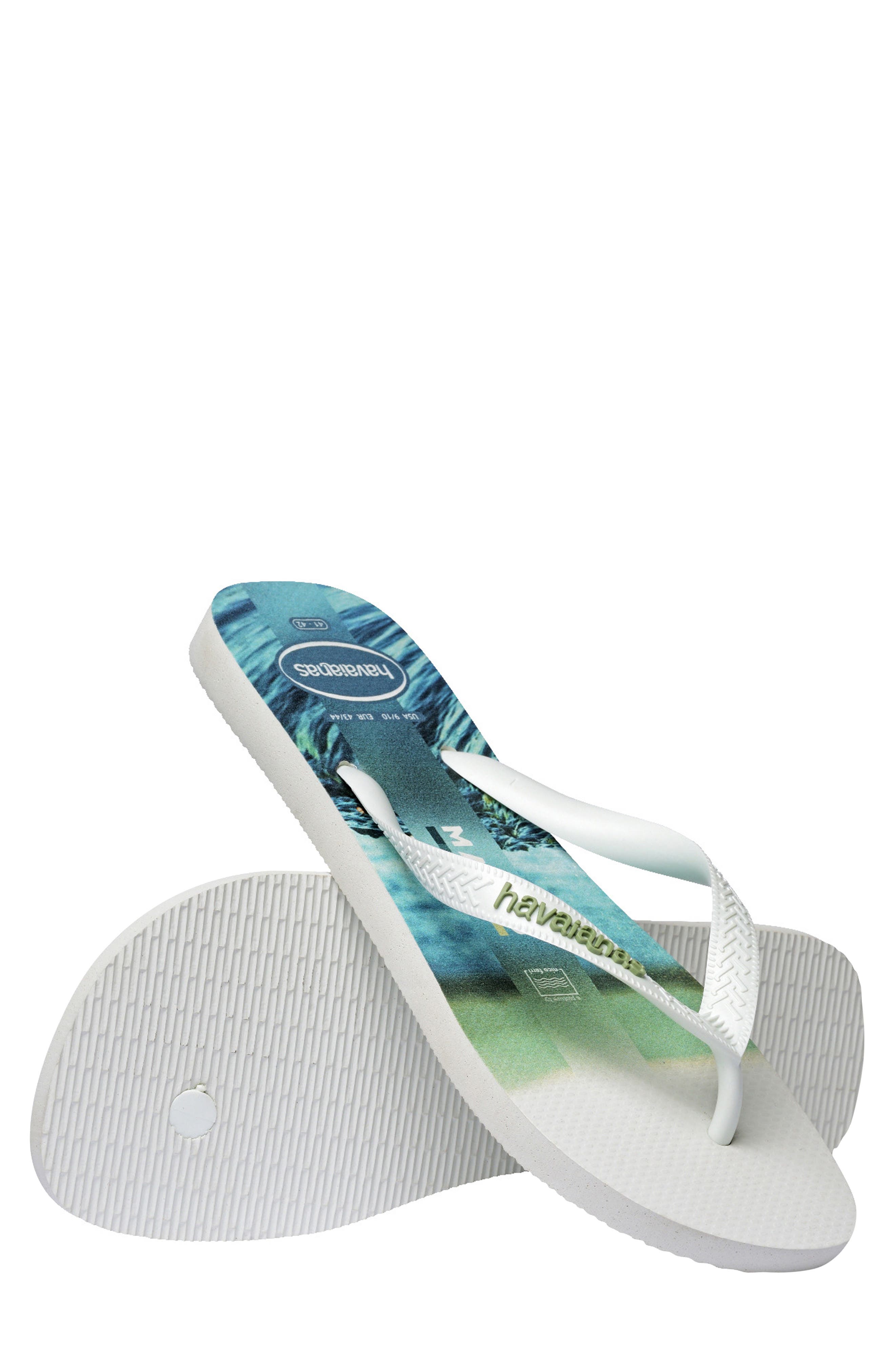Top Surfer Flip Flop, Alternate, color, WHITE/ WHITE