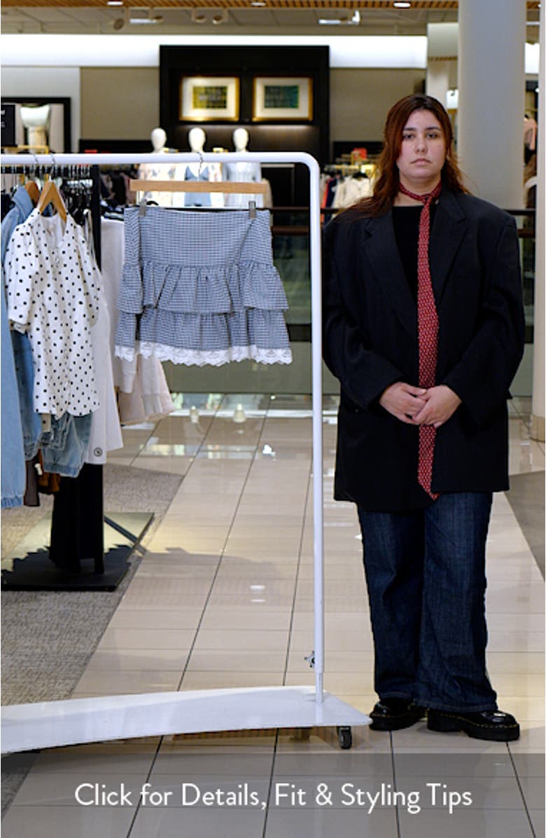 Penny Tiered Gingham Miniskirt, sales video thumbnail