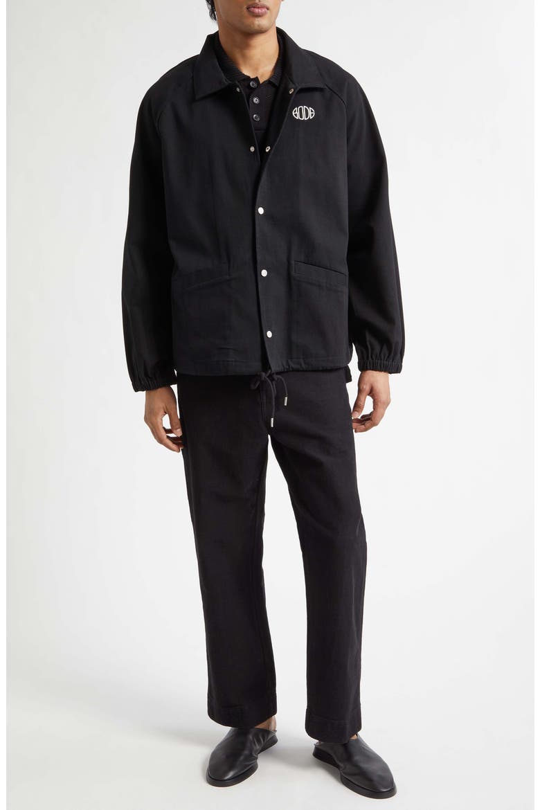 Twill Track Jacket, Alternate, color, BLACK