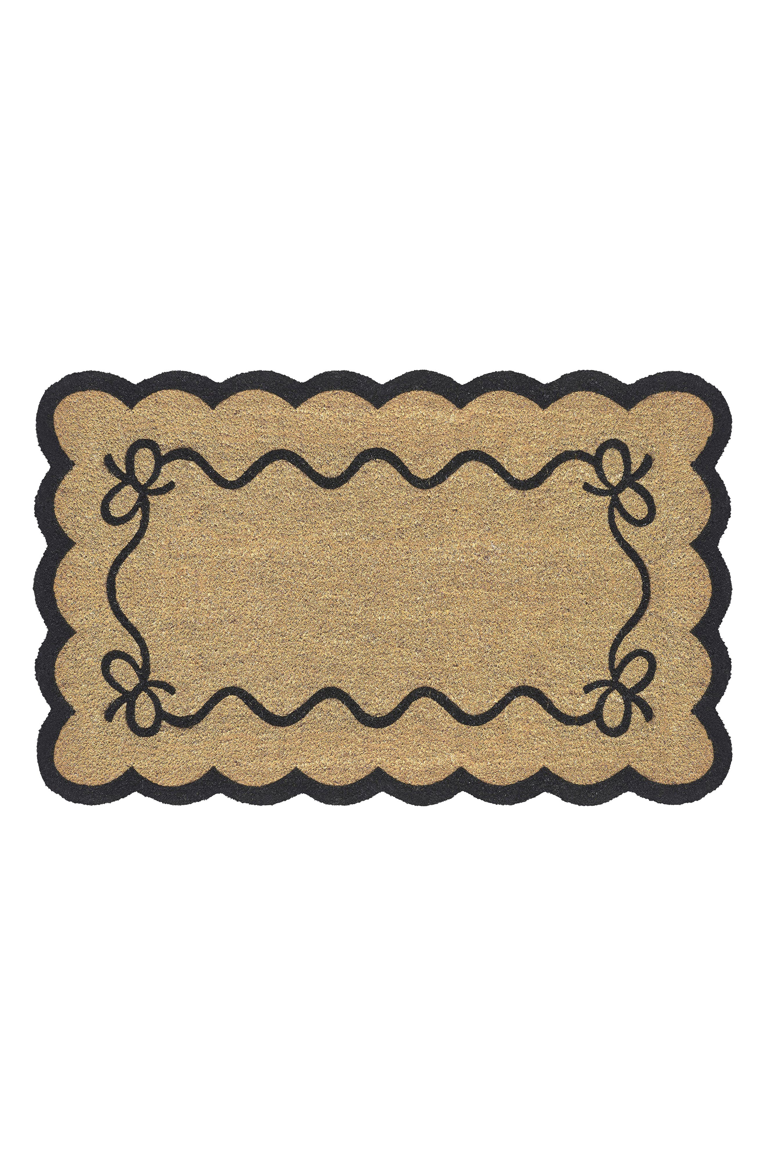 Bow Scalloped Coir Doormat