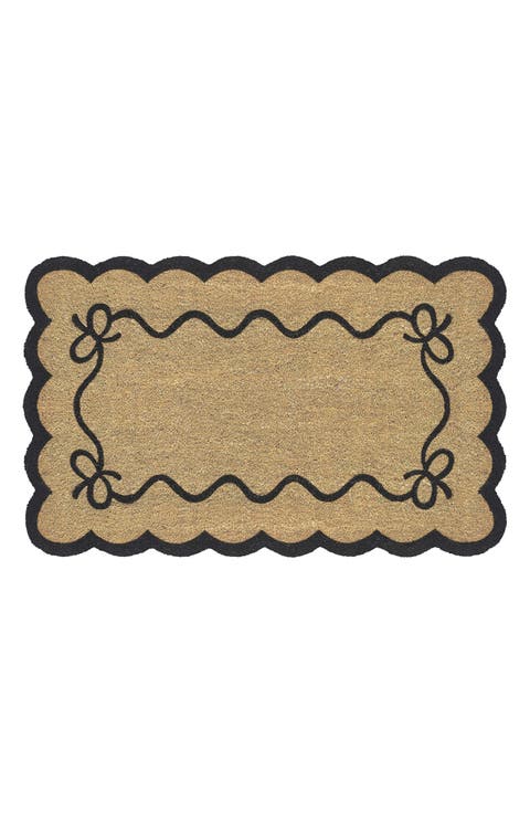 Bow Scalloped Coir Doormat