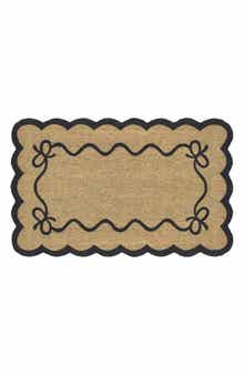 Bow Scalloped Coir Doormat