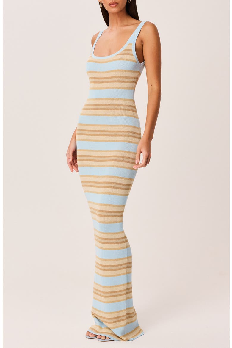 Malina Shimmer Maxi Dress, Alternate, color, BLUE STRIPE