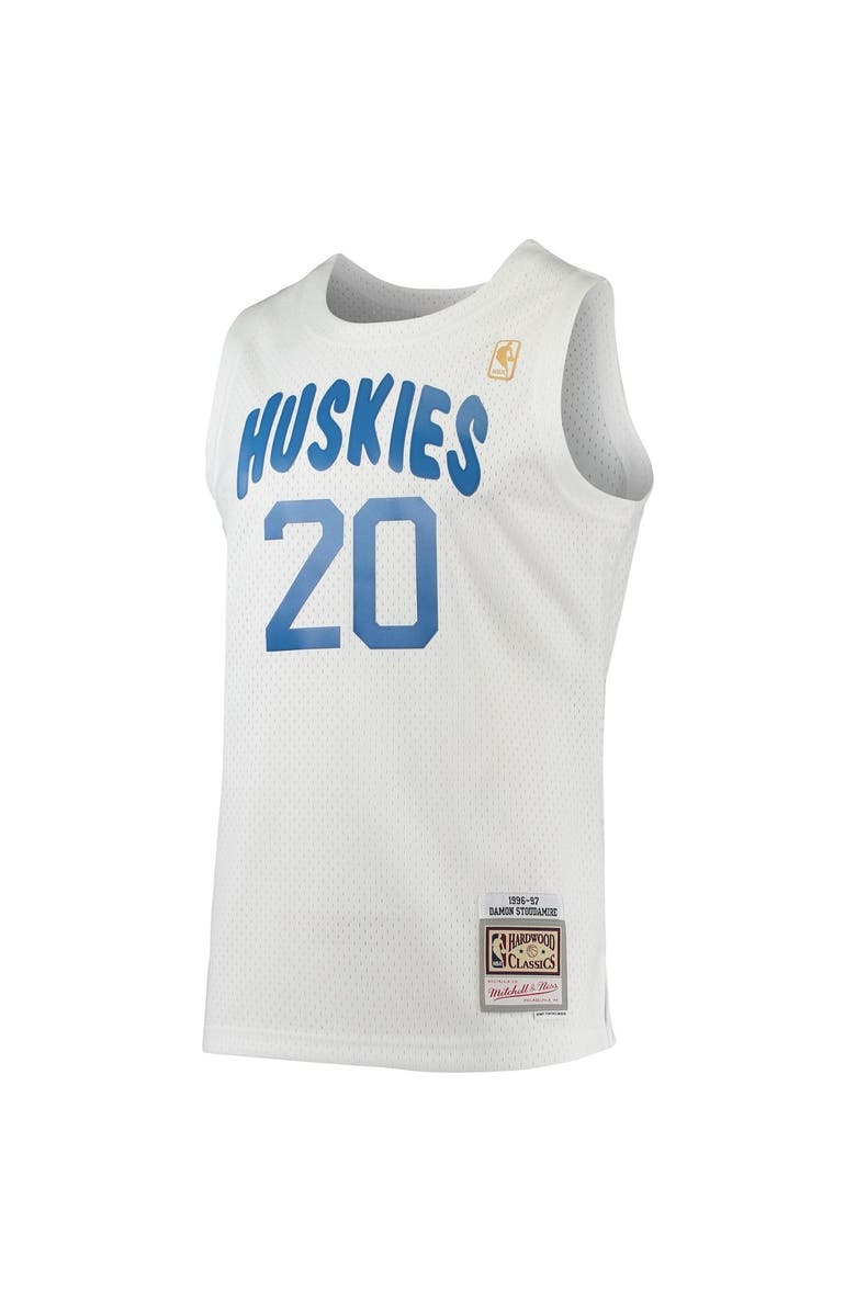 Mitchell & Ness Men's Mitchell & Ness Damon Stoudamire White Toronto Raptors 1996/97 Hardwood Classics Swingman Jersey, Alternate, color, 