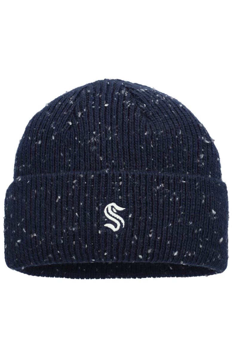 FANATICS Men's Fanatics Deep Sea Blue Seattle Kraken Authentic Pro Pinnacle Cuffed Knit Hat, Main, color, True Navy