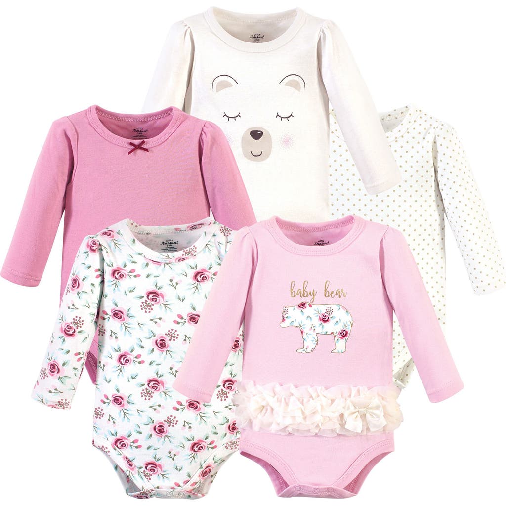 Little Treasure Babies' Essential 5-pack Long-sleeve Bodysuits