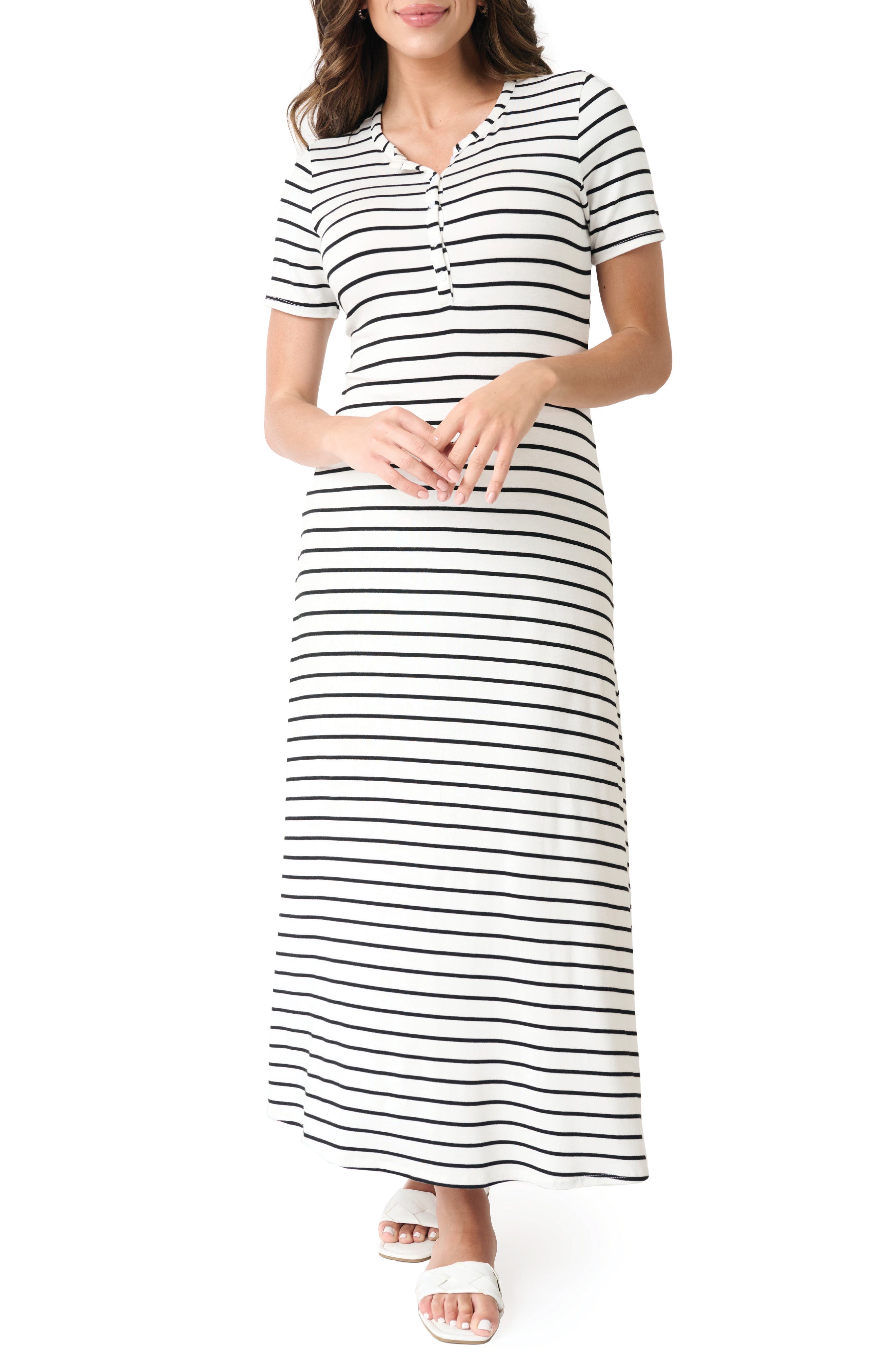 GIBSONLOOK Henley Knit Maxi Dress