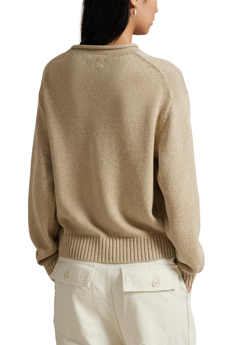 Polo Ralph Lauren Polo Bear Rolled Neck Cotton Sweater, Alternate, color,