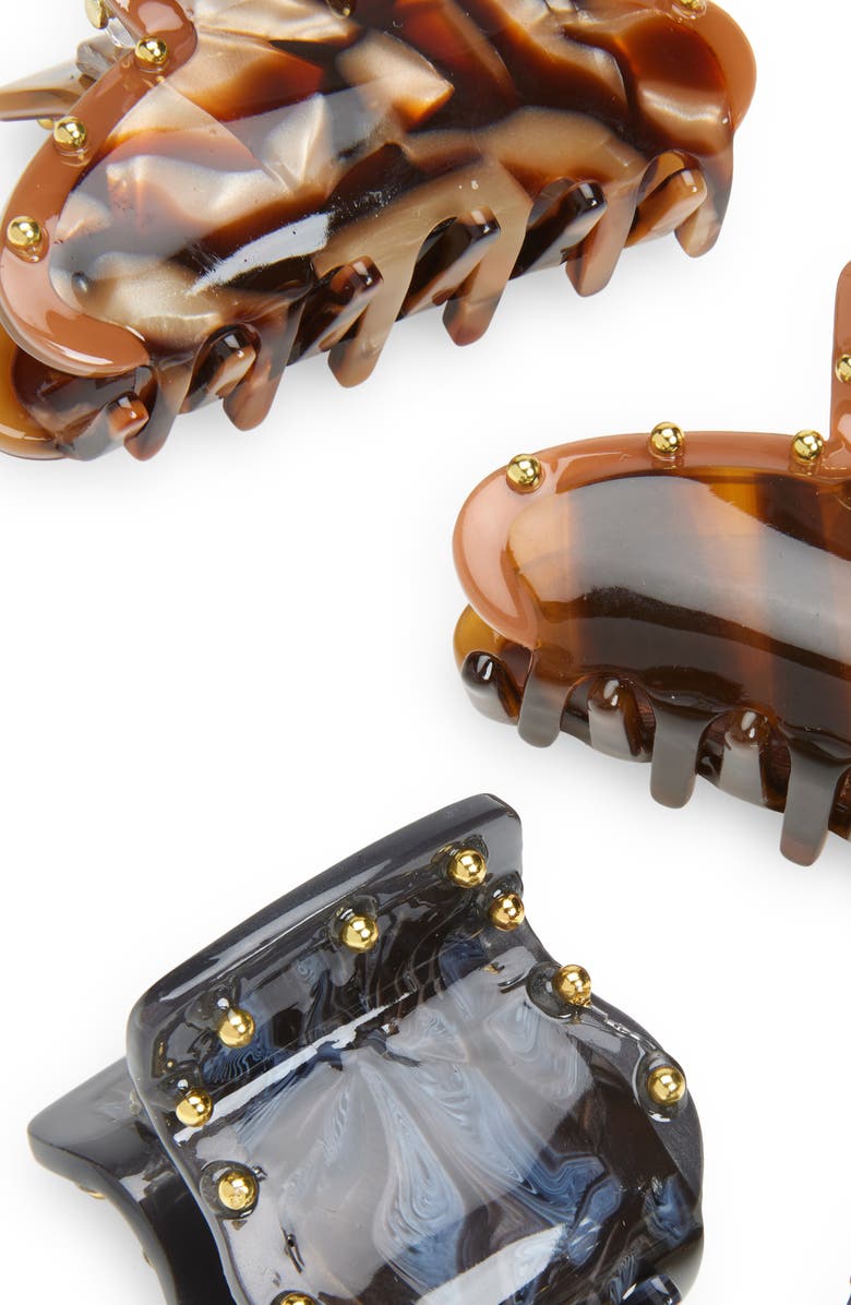 Tasha Assorted 4-Pack Metal Jaw Hair Clips, Alternate, color, 