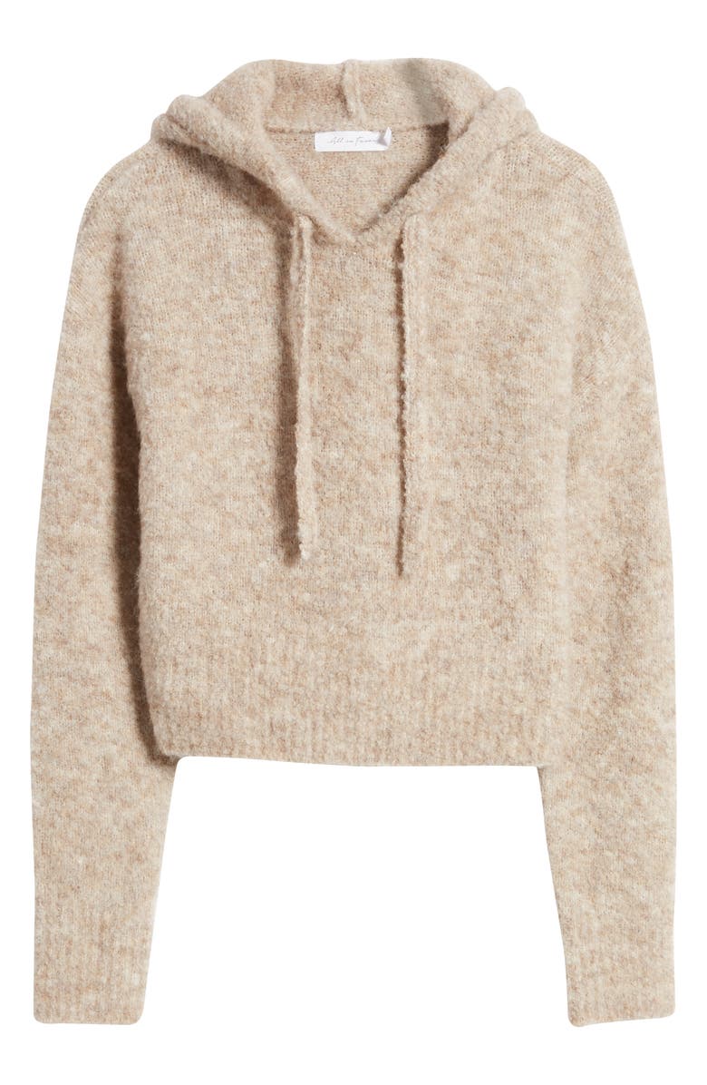 All in Favor Hooded Crop Sweater, Alternate, color, Oat