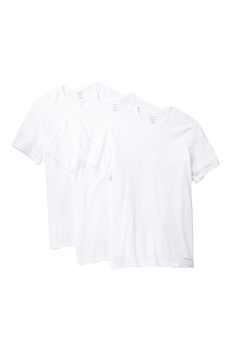 Calvin Klein Short Sleeve Crew Neck Classic Fit T-Shirt - Pack of 3, Main, color, 