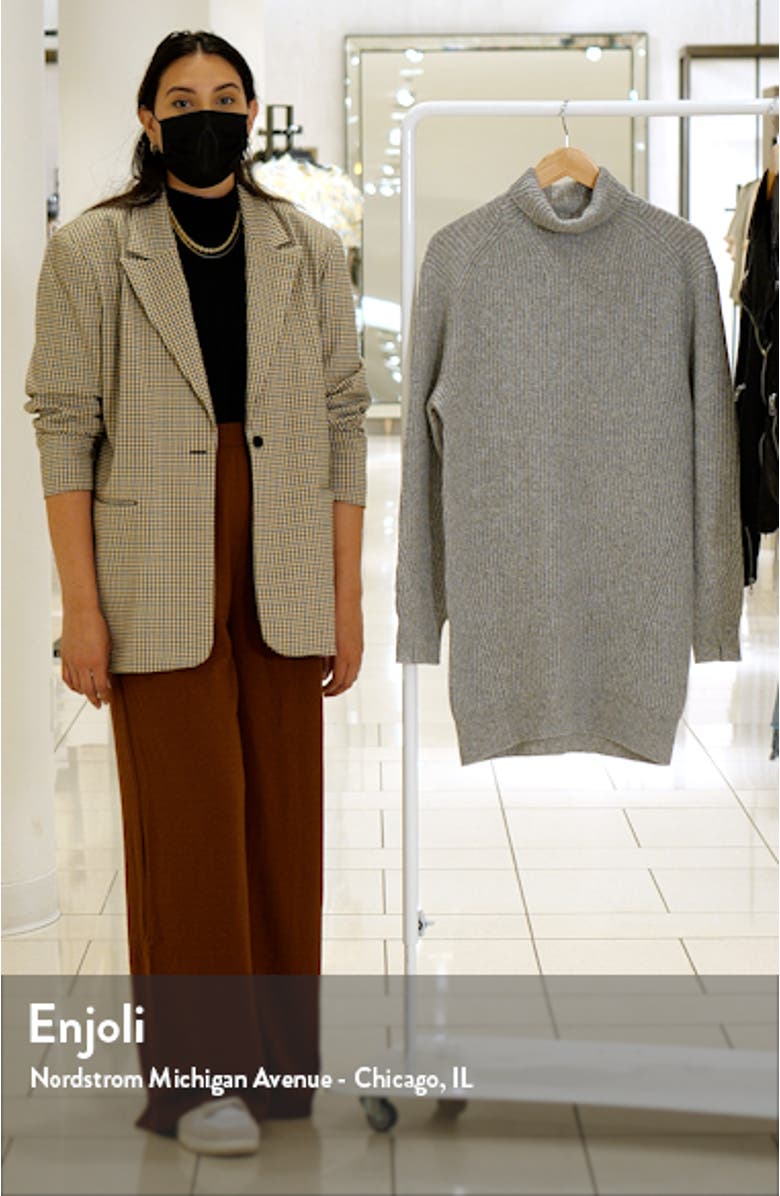 Pierce Cowl Neck Long Sleeve Cashmere Sweater Dress, sales video thumbnail