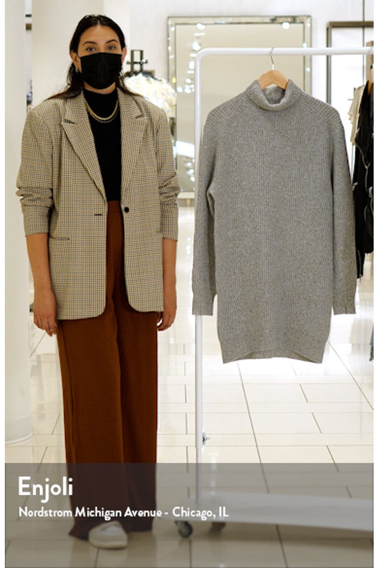 Pierce Cowl Neck Long Sleeve Cashmere Sweater Dress video