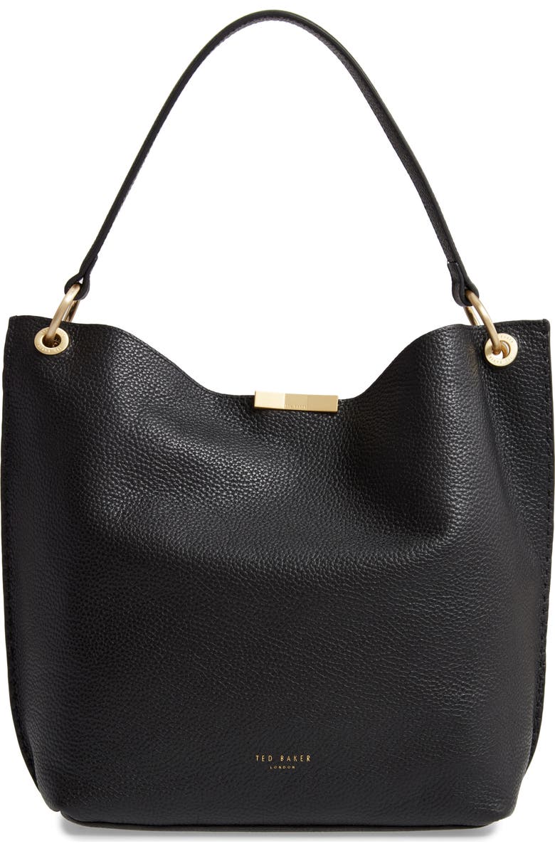 Ted Baker London Candiee Bow Leather Hobo, Main, color,