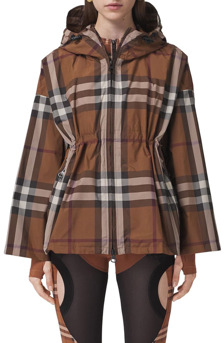 Burberry Bacton Check Hooded Jacket, Main, color,