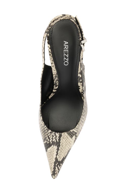 Arezzo Rowen Slingback Pointed Toe Wedge Pump In Animal Print