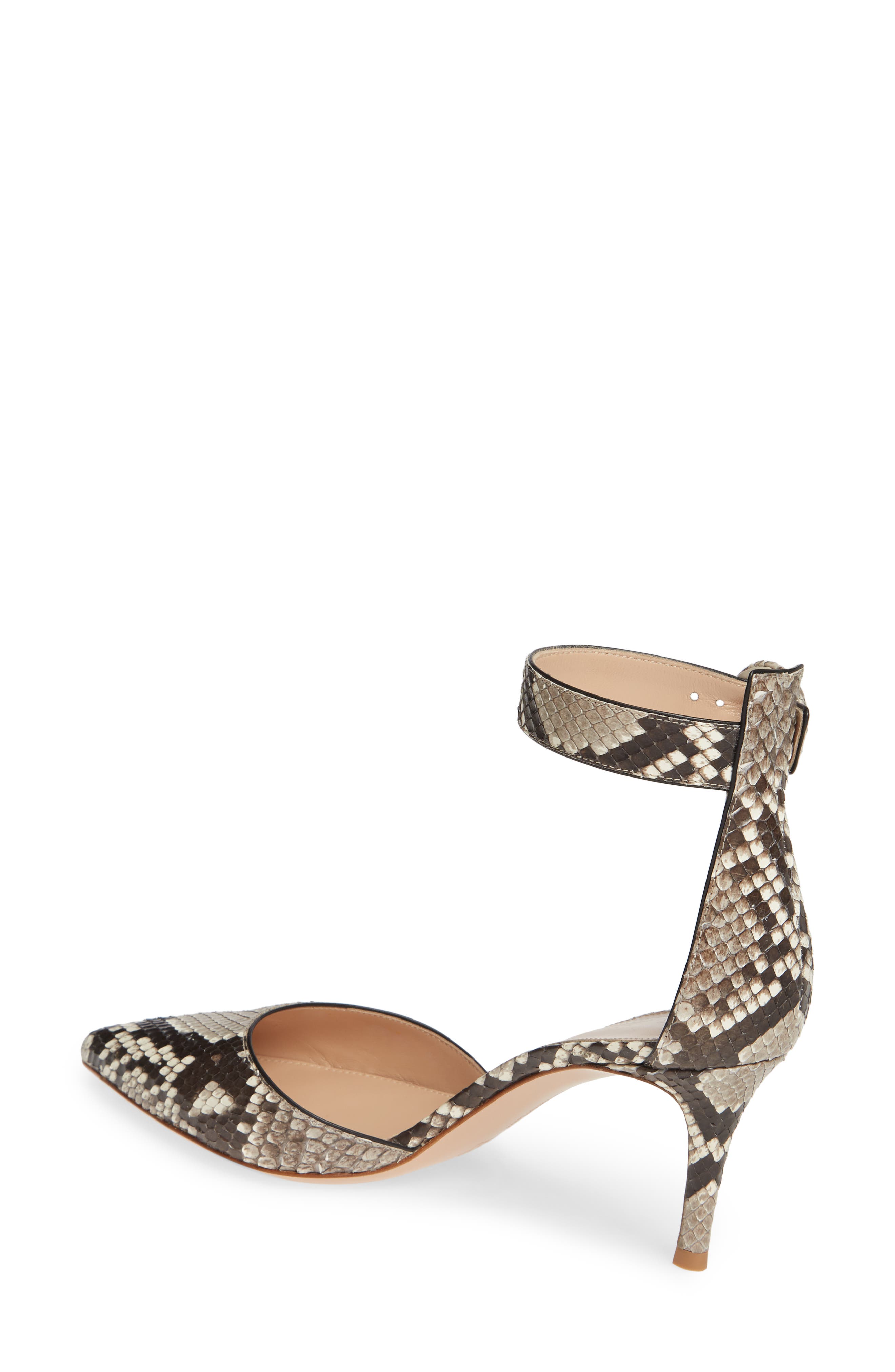 Gianvito Rossi Genuine Python Ankle Strap Pump, Alternate, color, 
