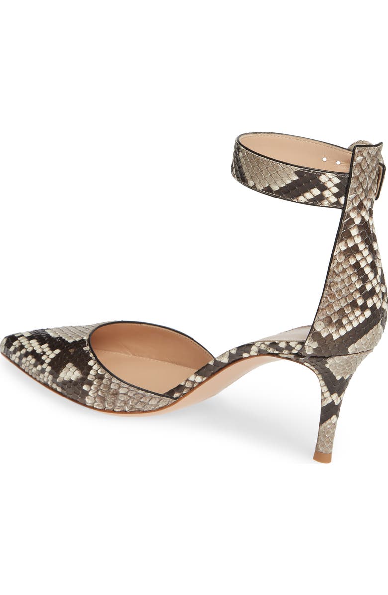 Gianvito Rossi Genuine Python Ankle Strap Pump, Alternate, color,