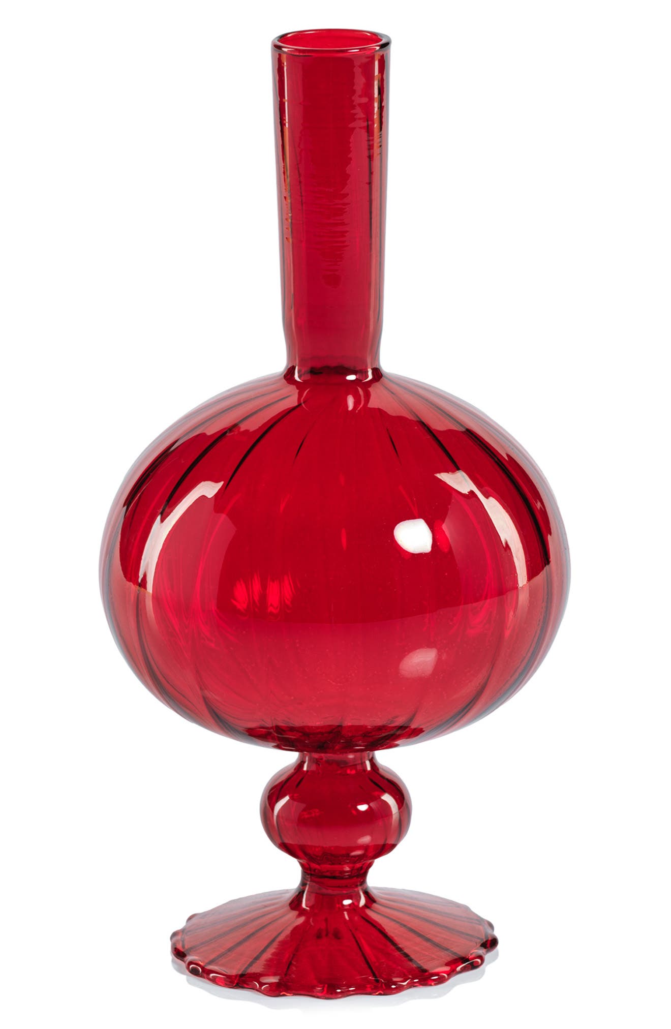 Zodax Vellum Set of 2 Spiral Decorative Glass Vases