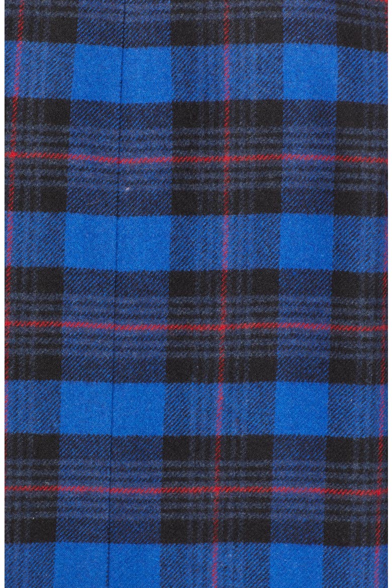 Ruth Plaid Contrast Collar Coat, Alternate, color, BLUE CHECK