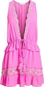 Ramy Brook Gwendolyn Lace Trim Cover-Up Minidress
