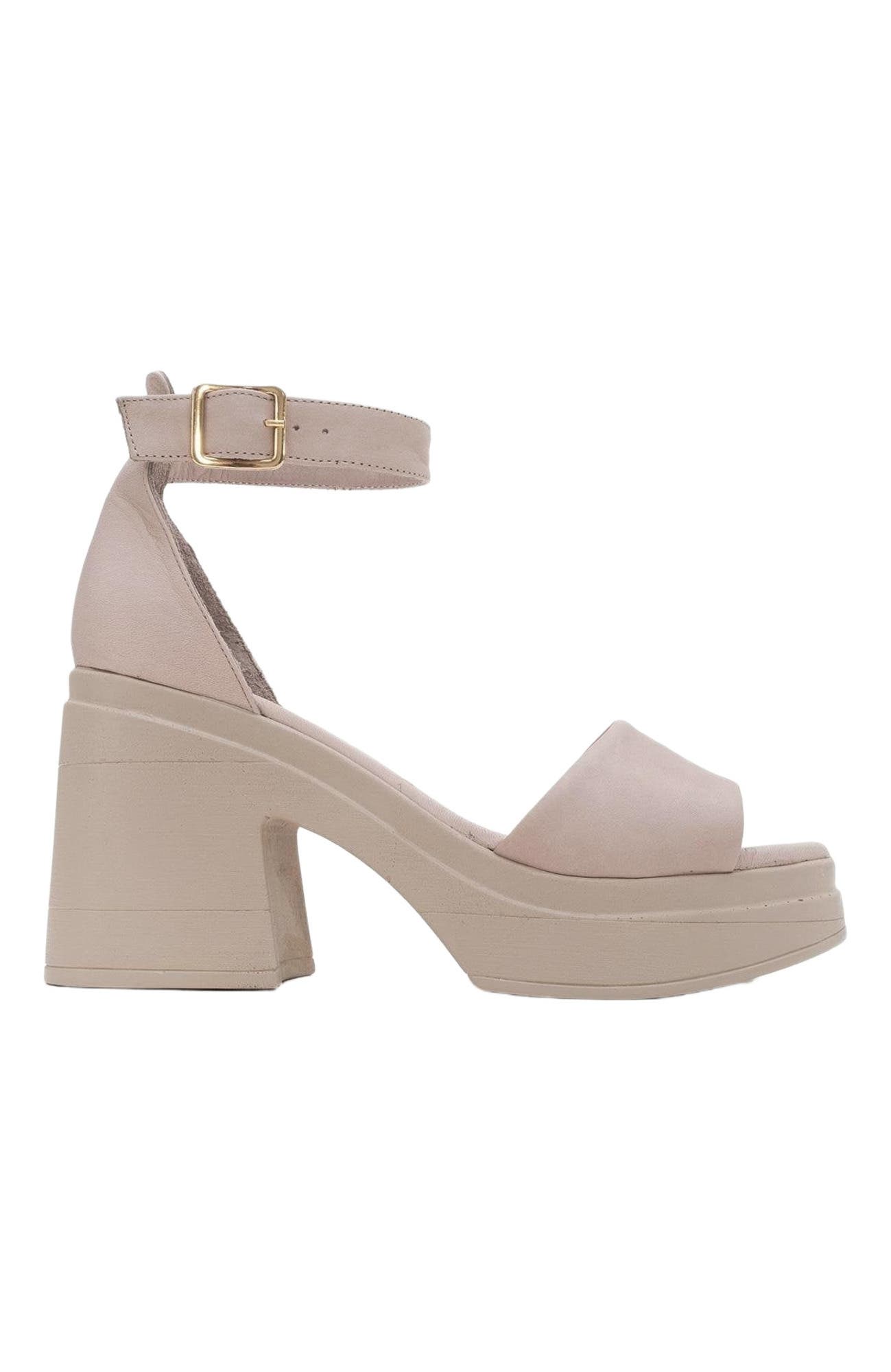 Margot Leather Platform Sandal, Alternate, color, Dark Beige Leather