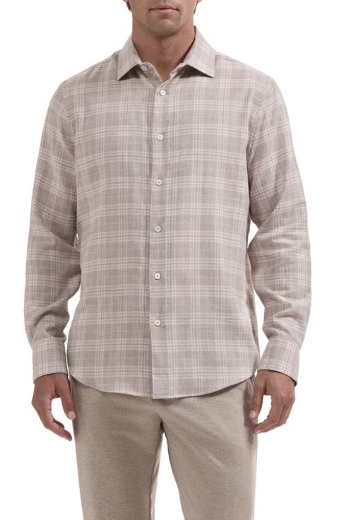 Axel Plaid Cotton & Wool Button Up Shirt
