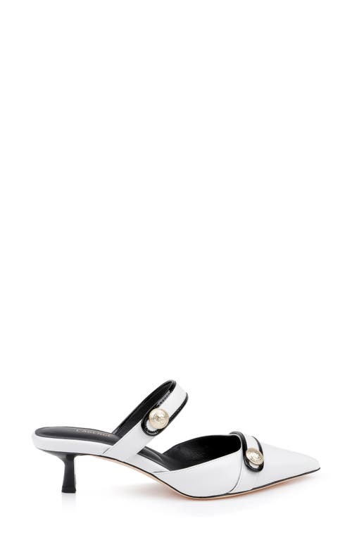 L AGENCE L'AGENCE GILLIANE MARY JANE POINTED TOE KITTEN HEEL MULE