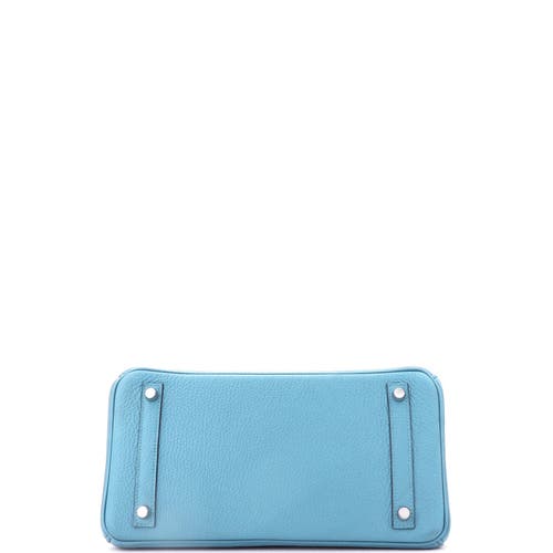 Pre-owned Hermes  Hermes Birkin Handbag Blue Togo With Palladium Hardware 30