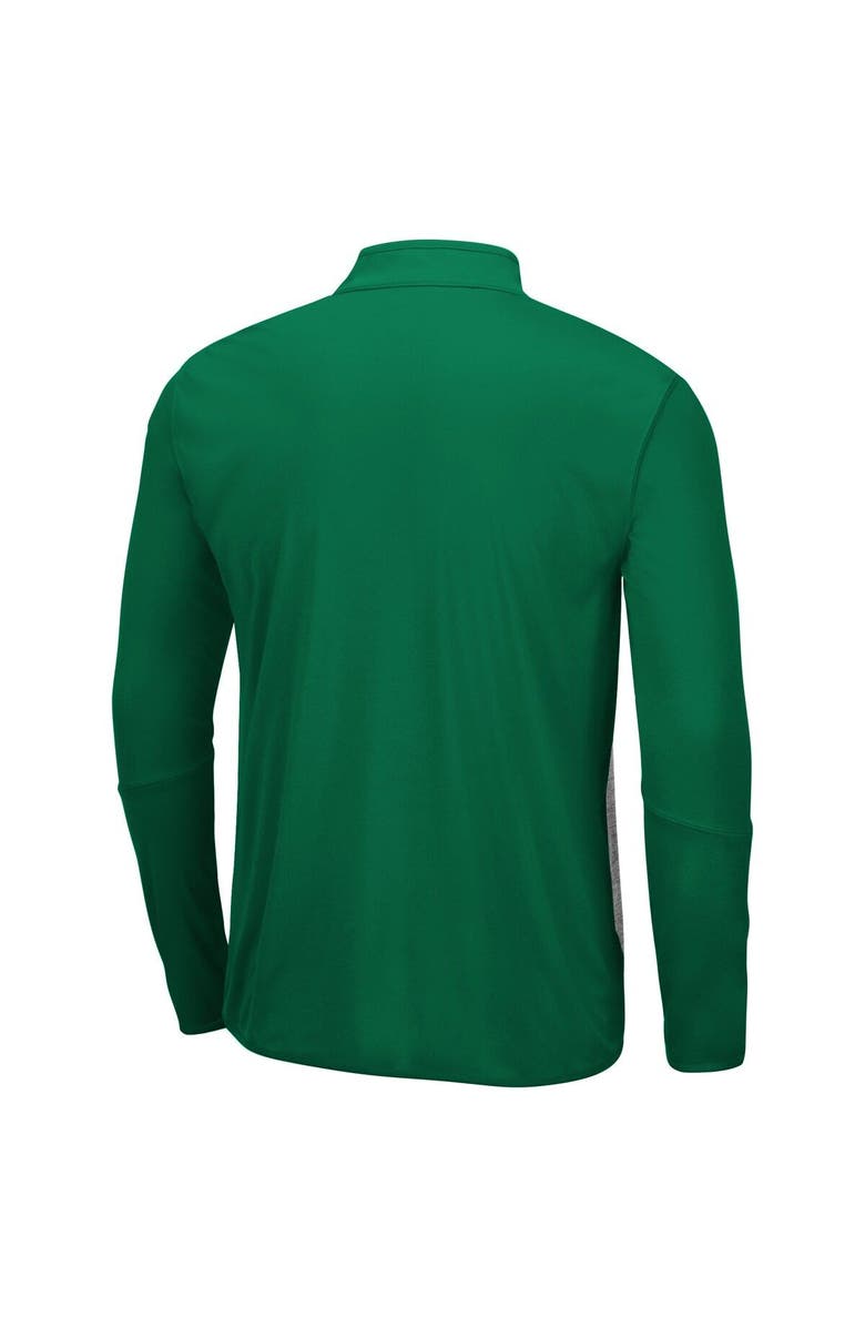 COLOSSEUM Men's Colosseum Heather Gray/Kelly Green Marshall Thundering Herd Prospect Quarter-Zip Jacket, Alternate, color,