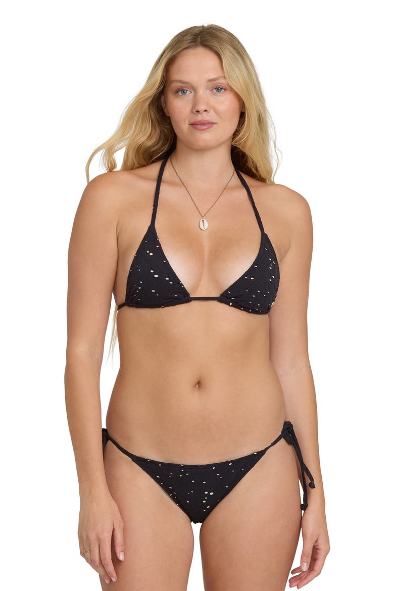 Eye on You Side Tie Bikini Bottoms, Alternate, color, BLACK PEBBLE