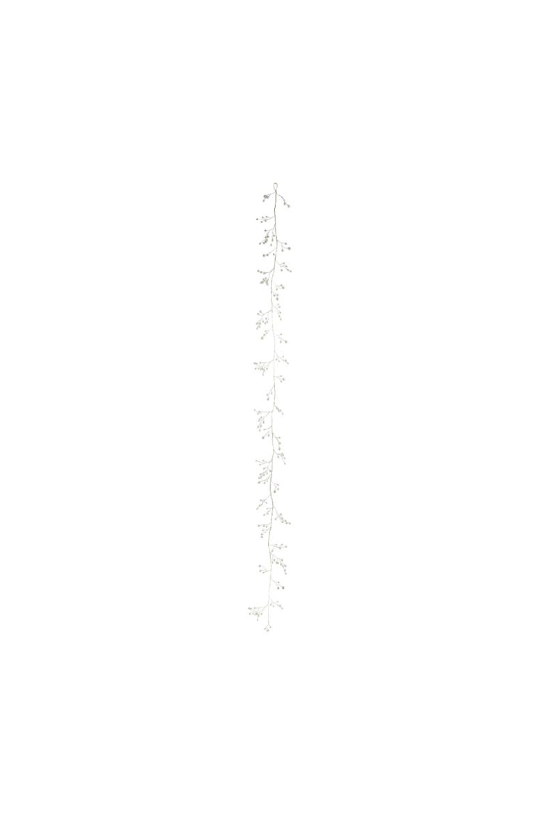 Acrylic Crystal and Faux Pearl Garland, Main, color, Natural