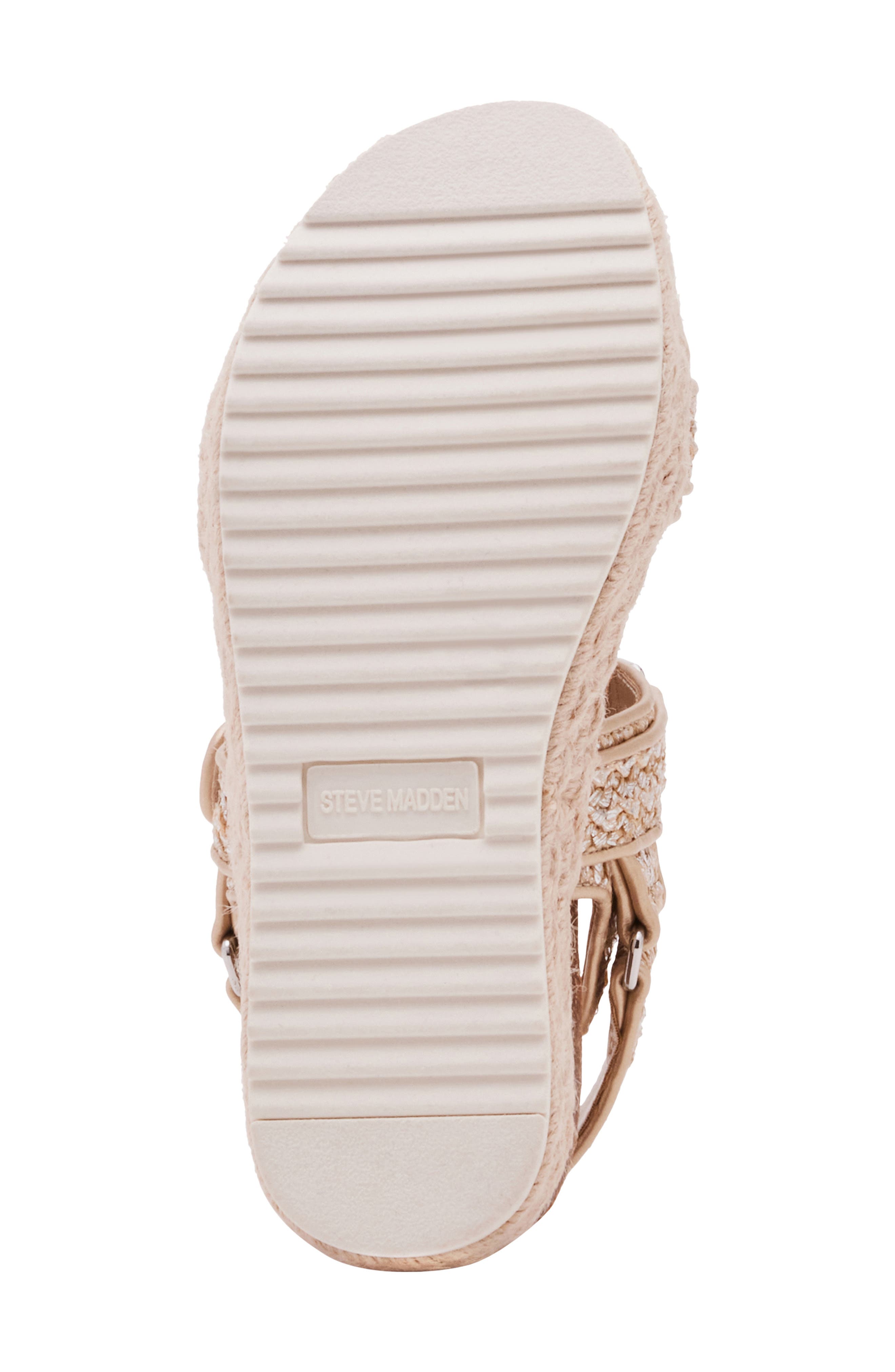 Steve Madden JBig Mona Platform Slingback Sandal, Alternate, color, Natural Raffia
