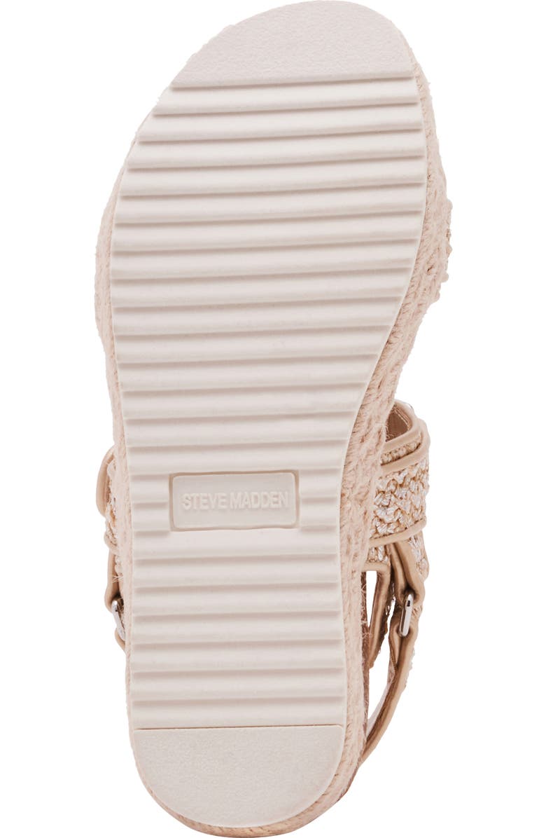 Steve Madden JBig Mona Platform Slingback Sandal, Alternate, color, Natural Raffia