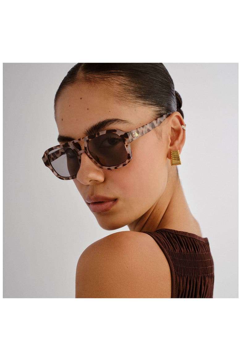 Aquarius 55mm Gradient Aviator Sunglasses, Alternate, color, COOKIE TORT / SMOKE TINT