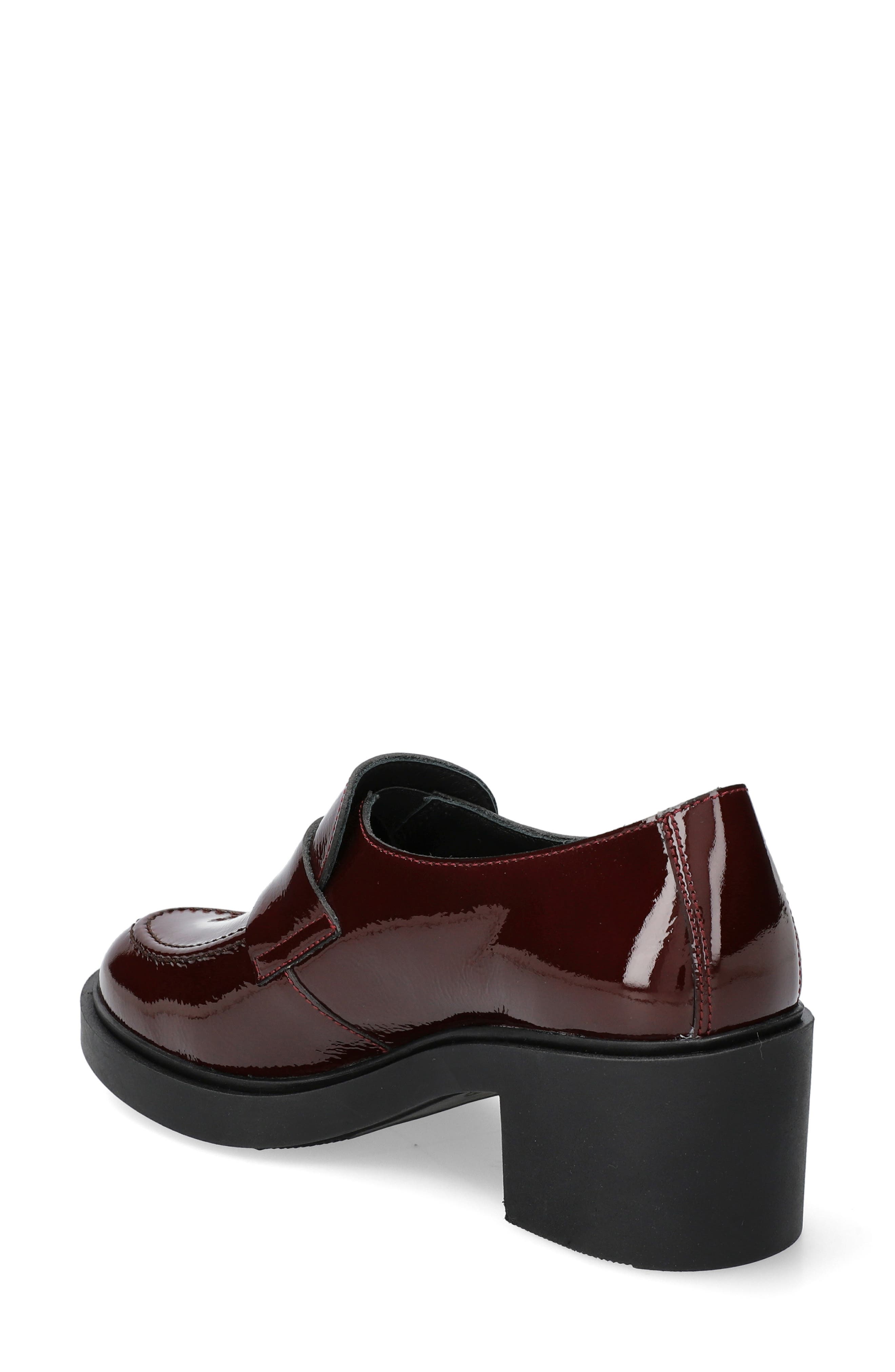 Mephisto Pamelia Patent Leather Loafer Pump, Alternate, color, Oxblood