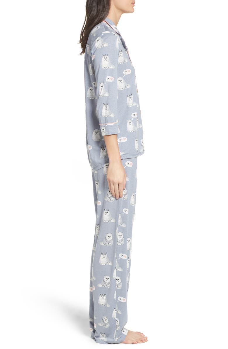 PJ Salvage Playful Print Pajamas & Eye Mask, Alternate, color, 