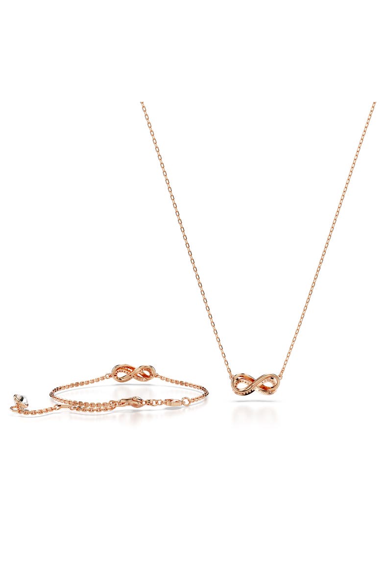 Swarovski Hyperbola Infinity Pendant Necklace & Bracelet Set, Alternate, color, 