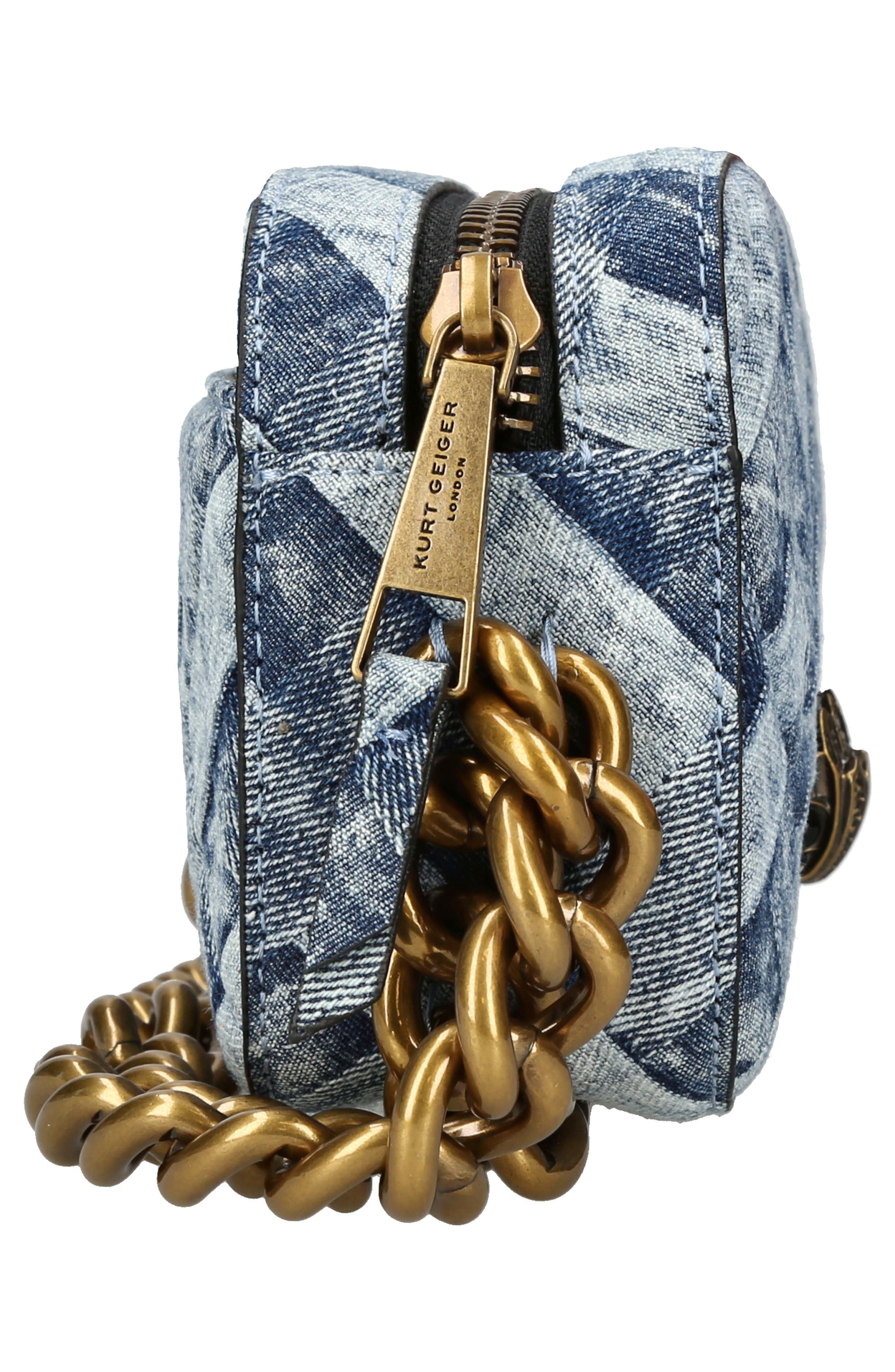 Kurt Geiger London Small Kensington Denim Camera Crossbody Bag, Alternate, color, 