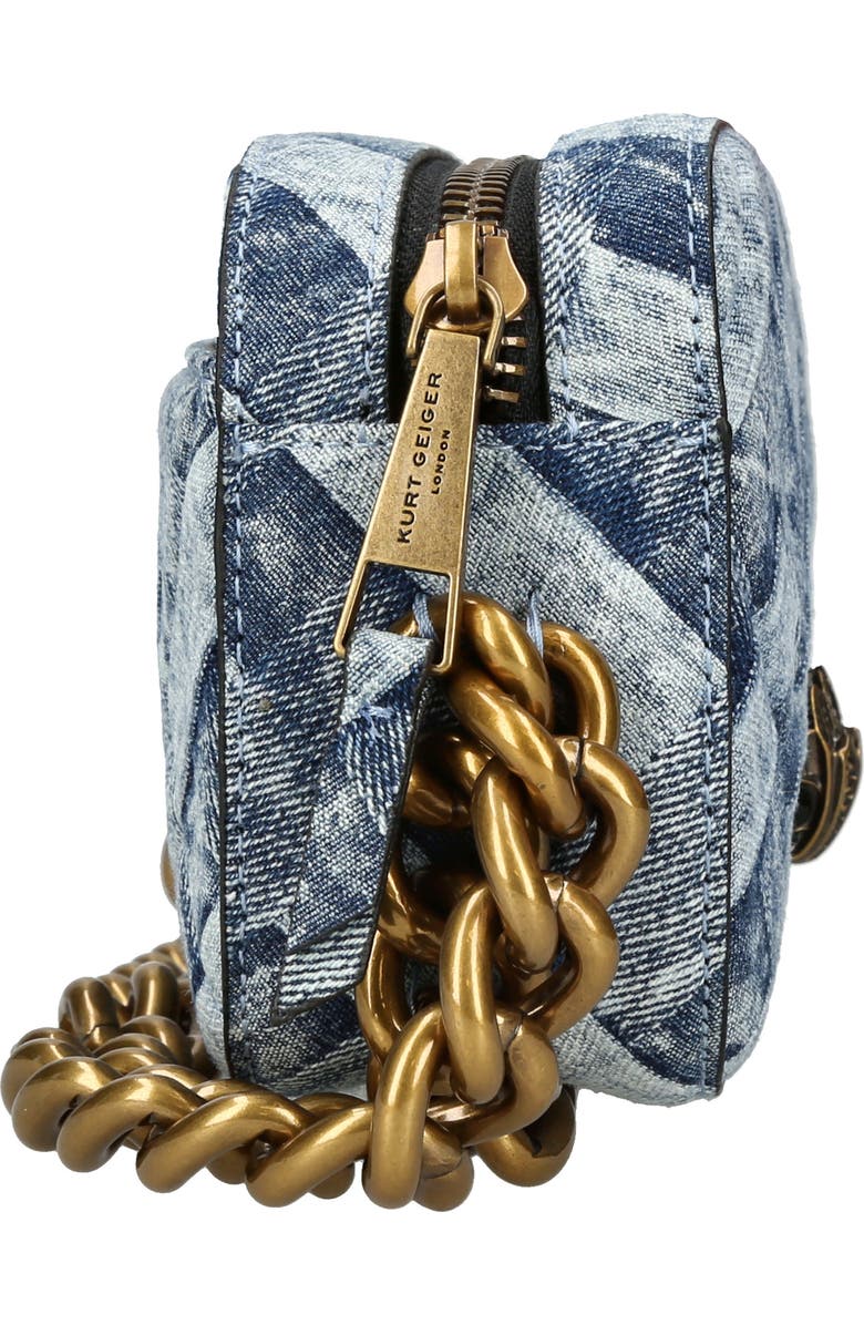 Kurt Geiger London Small Kensington Denim Camera Crossbody Bag, Alternate, color,