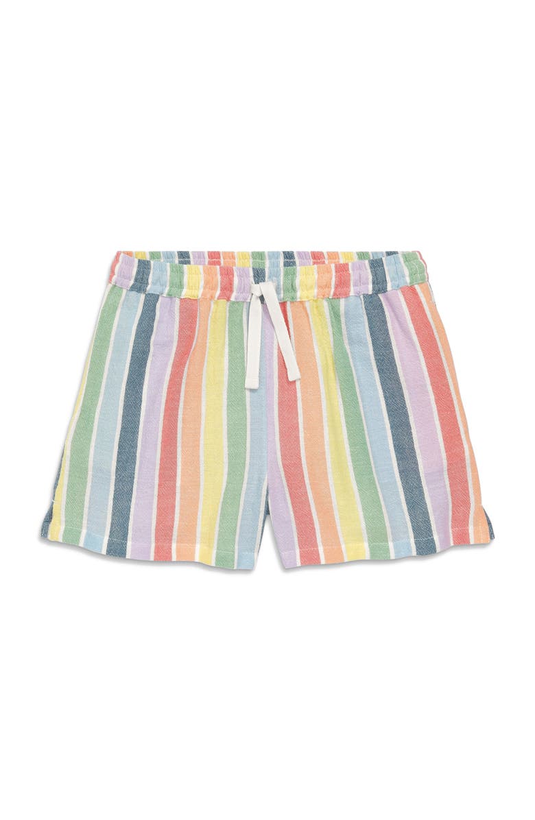 Primary Kids Beach Short In Rainbow Stripe, Main, color, Rainbow Sunrise Stripe