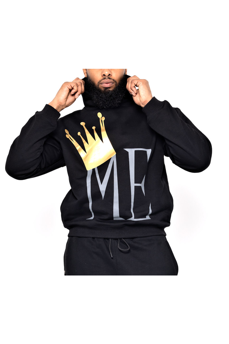 Men's Crown Me Hoodie, Main, color, Black