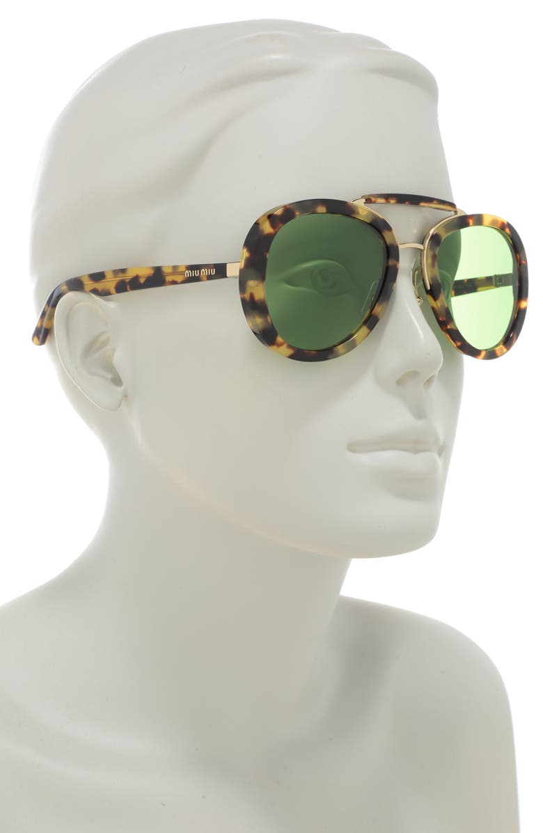 Miu Miu 53mm Aviator Sunglasses, Alternate, color, 