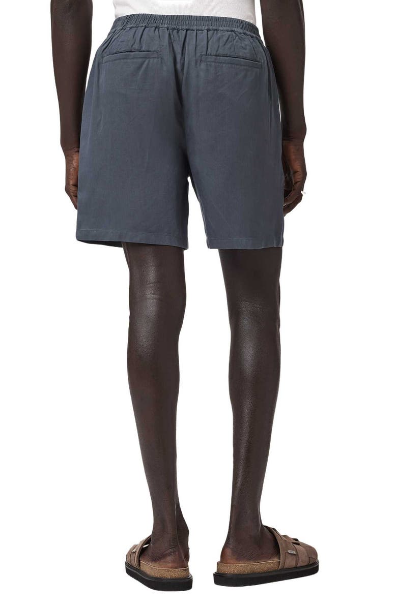 AllSaints Circe Flat Front Shorts, Alternate, color, Moonstone Blue