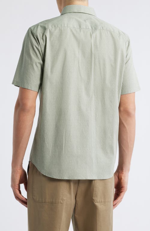 Theory Irving Short Sleeve Button-up Shirt In Green