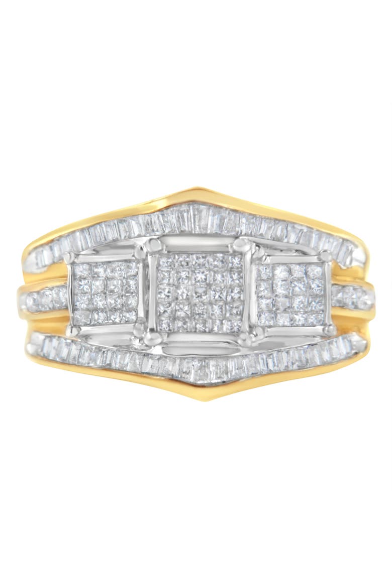 10KT Two-Toned Gold 1.00 cttw Diamond Ring, Main, color, Yellow