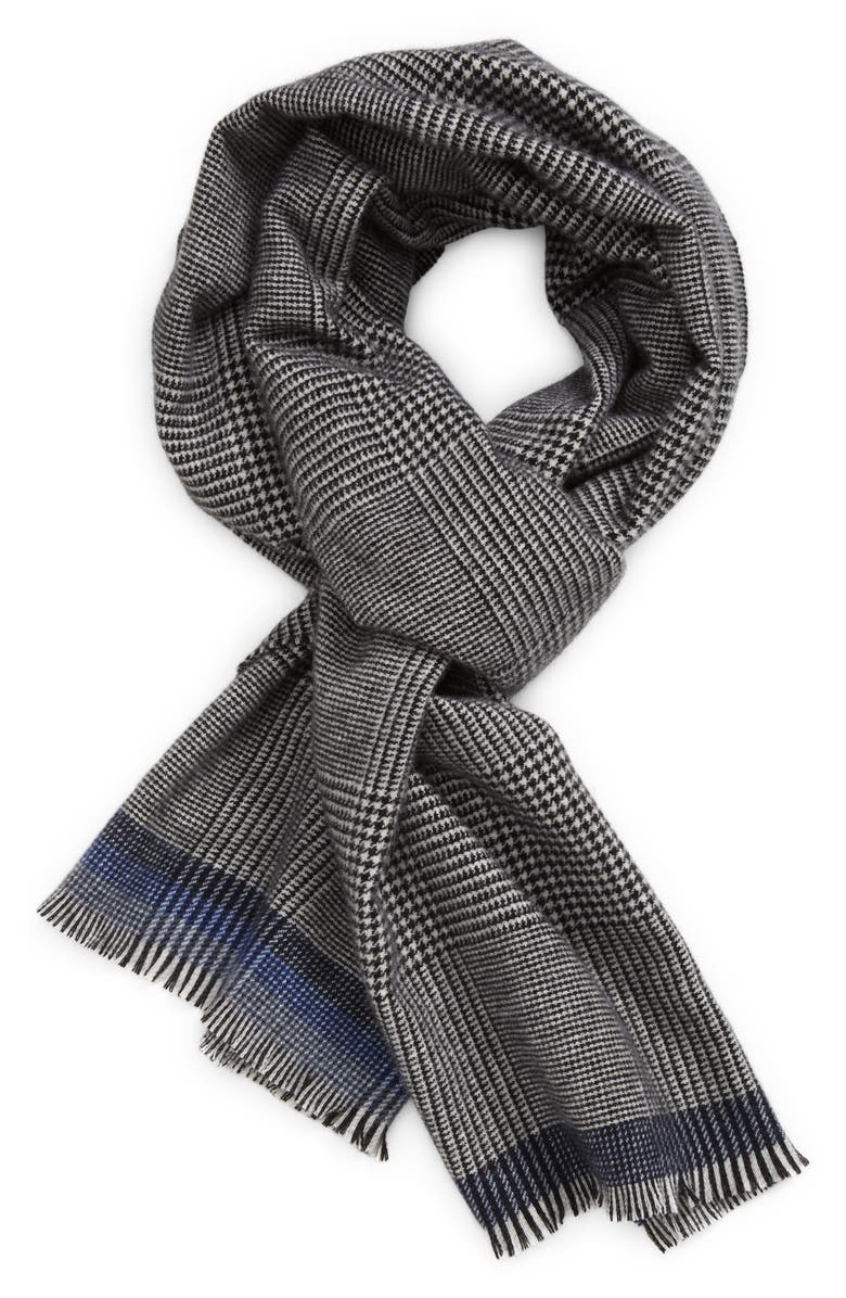 Andrew Stewart Glen Plaid Cashmere Scarf, Main, color,