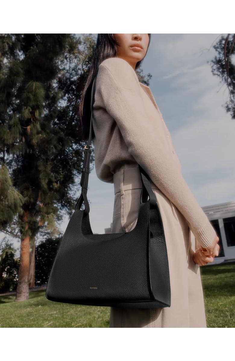 Cuyana Double Loop Bag, Alternate, color, Black