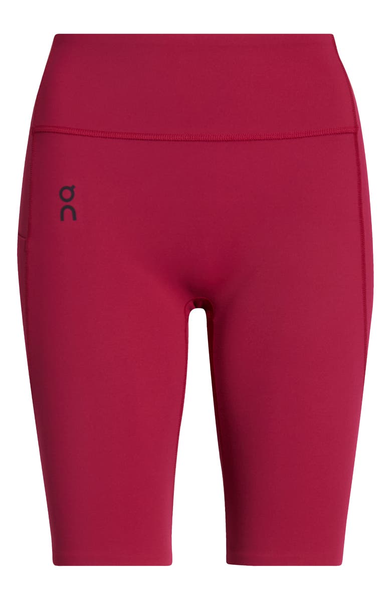 On Studio High Waist Bike Shorts, Alternate, color, Grenadine